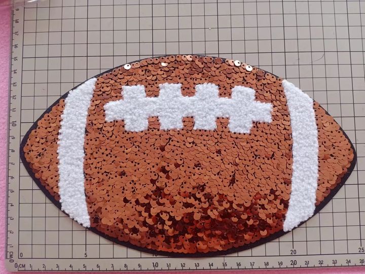 Football Chenille/Sequin Patch