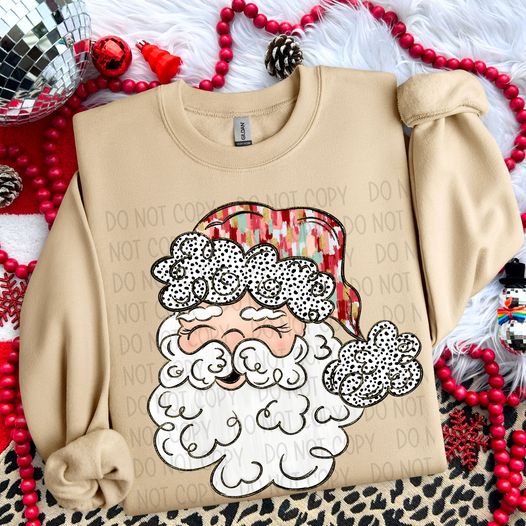 Whimsical Colorful Santa